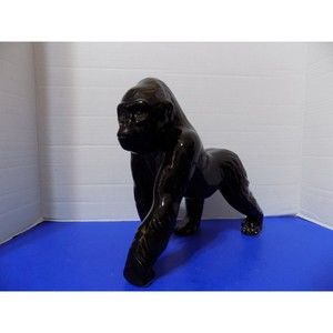 NEW Silverback Gorilla Monkey Statue Figurine Apes Chimps Ceramic